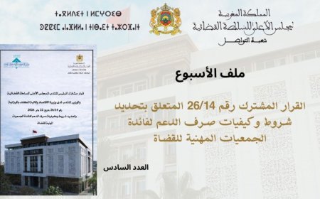 القرار المشترك رقم 26/14 المتعلق بتحديد شروط وكيفيات صرف الدعم لفائدة الجمعيات المهنية للقضاة