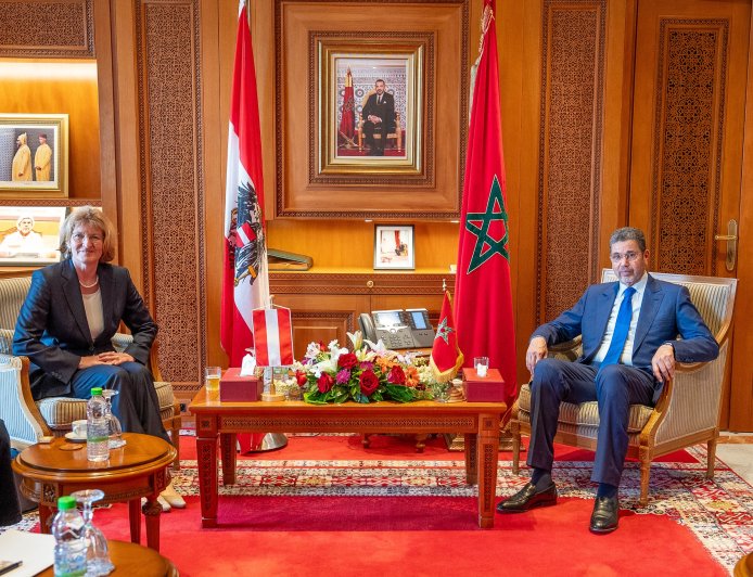 السيد الرئيس المنتدب للمجلس الأعلى للسلطة القضائية يستقبل المدعية العامة لجمهورية النمسا.