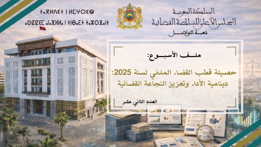 حصيلة قطب القضاء المدني لسنة 2025:  دينامية الأداء وتعزيز النجاعة القضائية