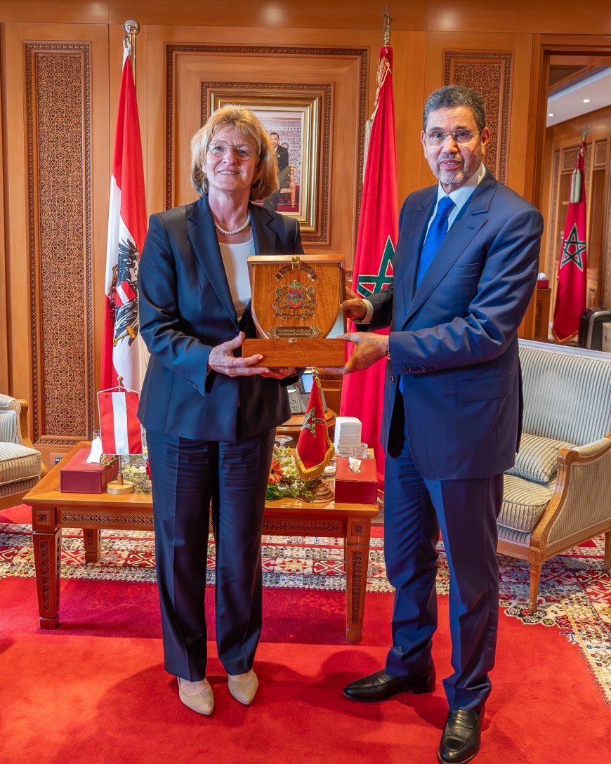السيد الرئيس المنتدب للمجلس الأعلى للسلطة القضائية يستقبل المدعية العامة لجمهورية النمسا.